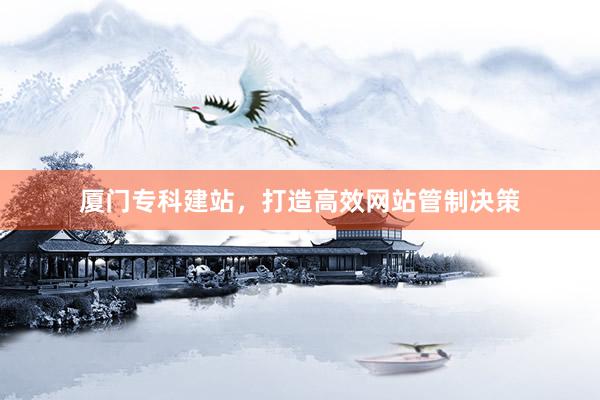 厦门专科建站，打造高效网站管制决策
