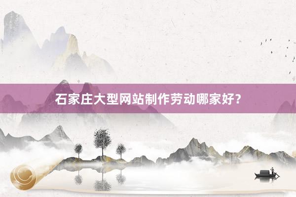 石家庄大型网站制作劳动哪家好？